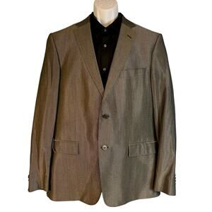 Versace Collection Men's Wool Blend Sport Coat Single Breasted Black Size 44/54